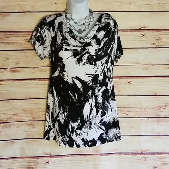 New Susie Couture Drop Neck V-back Blouse Size S - Picture 1 of 5